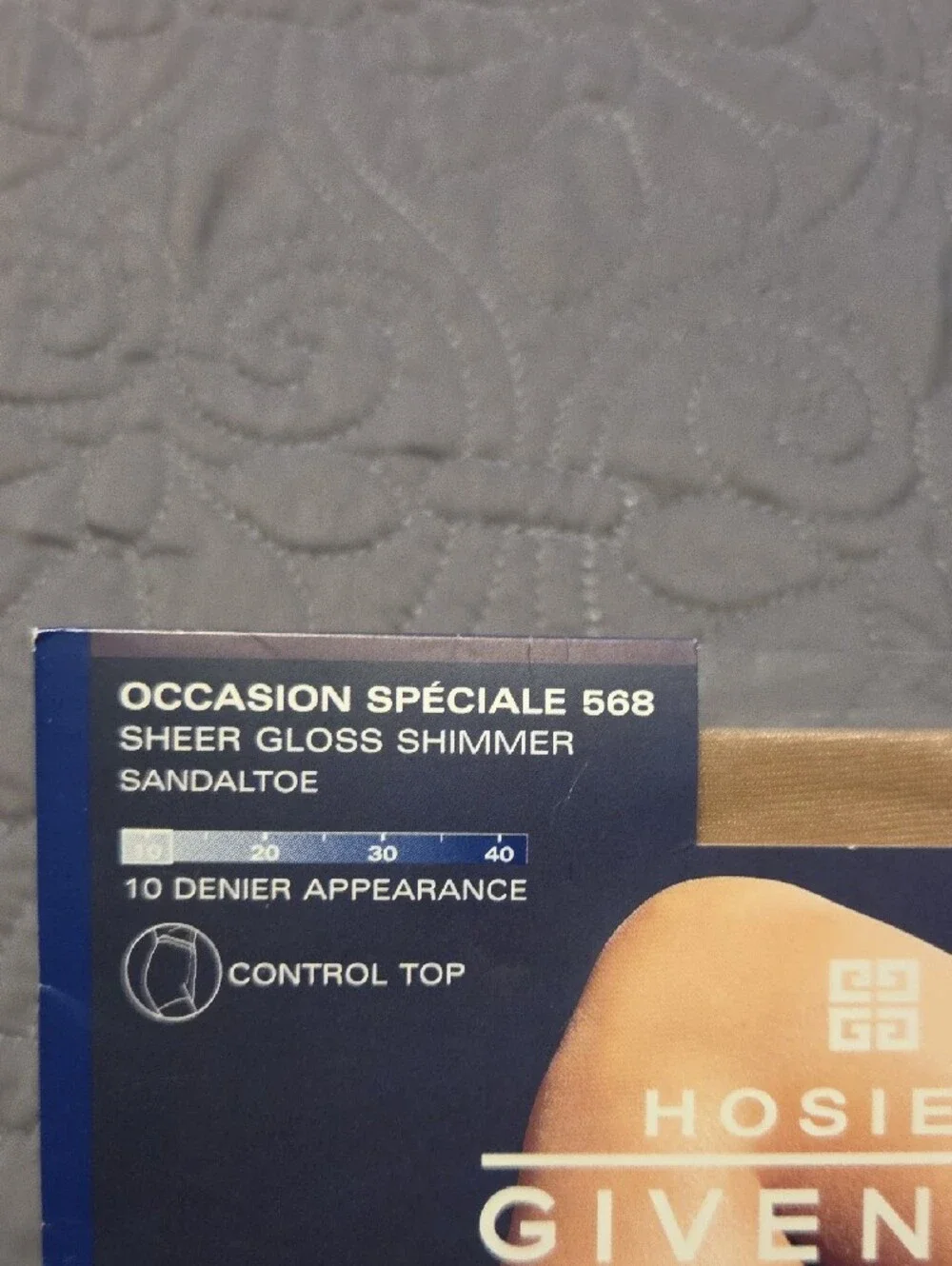 Givenchy  Body Gleamers Luxe- Gloss Shimmer Hosery - Style 568 Sz D- Pale Gold